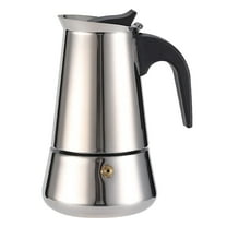 Uanit Moka Pot Outdoor Home Office Aluminum Espresso Octagonal Stainless Steel Stovetop Coffee Maker for Induction Electric Ceramic Stove 9 Cups