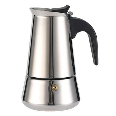 Uanit Moka Pot Outdoor Home Office Aluminum Espresso Octagonal Stainless Steel Stovetop Coffee Maker for Induction Electric Ceramic Stove 9 Cups