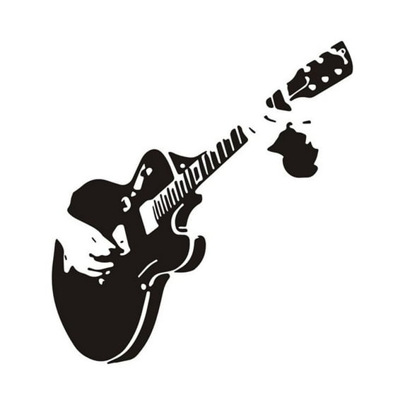 Uanit Music Restaurant Guitar Creative Wall Stickers Living Room Bedroom Home Window Decoration Mobile with Decorative Affixed Sticker Wall Decals Peel and Stick Wall Stickers Decor