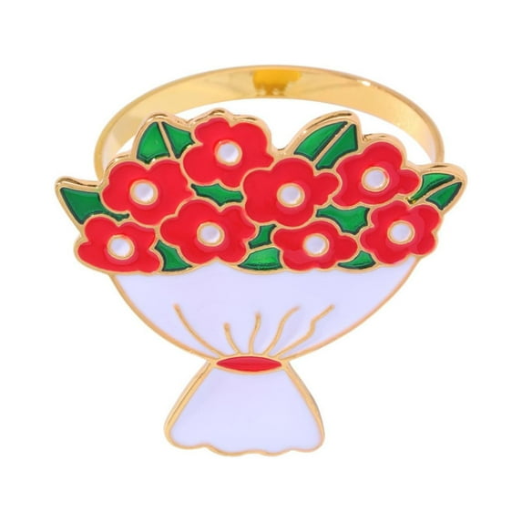 Uanit Napkin Button Napkin Ring Beautiful Decorative Alloy Buckle Table Decoration