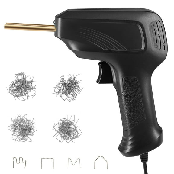 Uanit Plastic Welding Gun 220V Welder Kit For Bumper 50W Hot Stapler 4 Types Staples Repairing Crack Machine Car Bumper