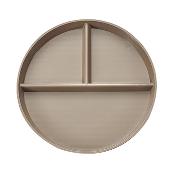Uanit Portion Control Plate For Adults, Round Divided Plates for Adults, 3 Compartment Plates With Dividers，Microwave And Dishwasher Safe