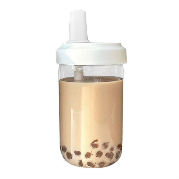 Uanit Reusable Boba Cup for Bubble Tea Boba Tea Cup with Lid and Straw, Leakproof Kawaii Cup, Bubble Tea Cup, Smoothie Tumbler, Insulated, Reusable Straw for Boba Pearls, Boba Gift