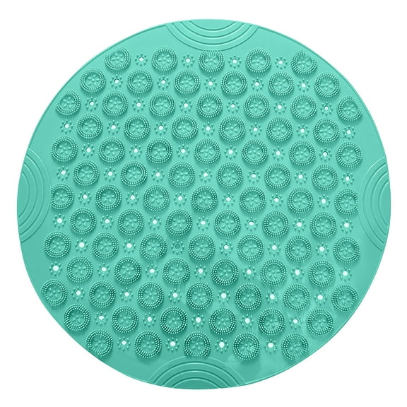 Uanit Round Bathroom Anti Slip Mat Shower Mat Extra Large Non-Slip Mat for Elderly & Kids Bathroom Drain Holes Strong Suction Cups