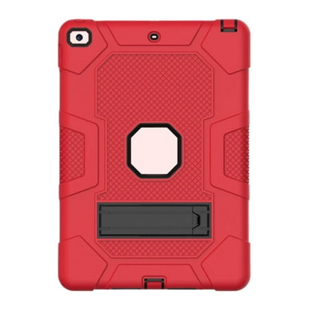 Uanit Rugged iPad Case for 9th 8th 7th Generation 10.2 2021 2020 2019 Durable Shockproof Protective Cover with Kickstand and Pen Holder Red ?