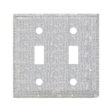 Uanit Shiny Rhinestones Wall Plate Cover Bling Light Switch Cover Outlet Covers Sparkly Diamond Wall Plate Cover Light Switch Cover Decorative Decorative Glitter Outlet Covers Silver ﻿