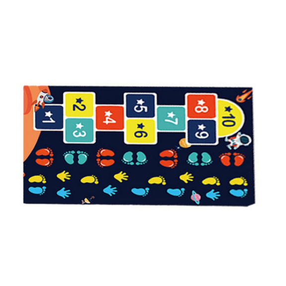 Uanit Slippery Hopscotch Rug, Kids Floor Play Area Rug Game Carpet Crawl Jump Mat, Children Numbers Learning Non-slip Rug, Great for Ages 3 to 7 Boys Girls, Home Decor, 63''x31.5''