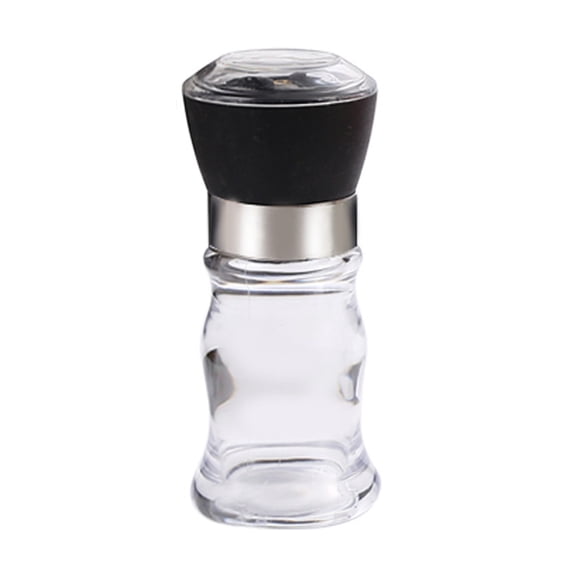 Uanit Stainless Steel Salt and Pepper Grinder - Manual Adjustable Refillable Glass Spice Grinder with Ceramic Mechanism, 3/4 Cup Capacity