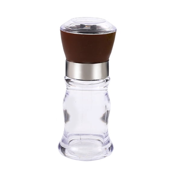 Uanit Stainless Steel Salt and Pepper Grinder - Manual Adjustable Refillable Glass Spice Grinder with Ceramic Mechanism, 3/4 Cup Capacity