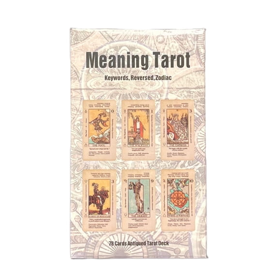 Uanit Tarot Cards Set with Guide Book/Linen Carry Bag/Chakra Stones, 78pcs/box Original Tarot Cards Deck Fortune Telling Game with Meanings on Them for Beginners to Expert