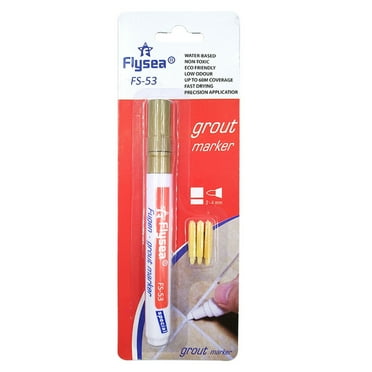 Uanit Tile Pen Wall Grout Restorer Pen Repair Marker Grout Filler Pen Waterproof Grout Paint, Tile Grout Colorant and Sealer Pens for Restoring Tile Wall Floor Bathrooms and Kitchen