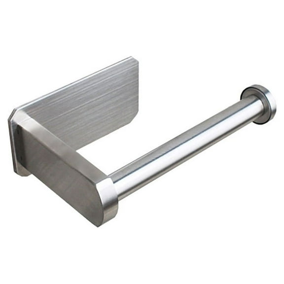 Uanit Toilet Paper Holder Self Adhesive Toilet Paper Holder Wall Mount for Bathroom, 304 Stainless Steel Command Strip Toilet Paper Roll Holder Stick on Wall, No Drilling - Brushed Nickel