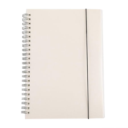 Uanit Transparent Frosted Coil Ledger Grid Blank Horizontal Line Dot Matrix Notebook Transparent Frosted Cover Coil Blank Line Lattice Journal Diary Notebook