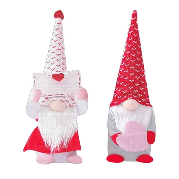 Uanit Valentine"s Day Gnome Garden Lawn Yard Decorative Signs 2 Pack Outdoor Day Valentine"s Stakes with Sign 2 Yard Garden Decorations Home Decor