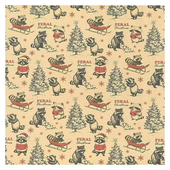 Uanit Vintage Newspaper Style Christmas Wrapping Paper Roll 50x90cm, Fun "CHRISTMAS IS COMING" Headline Design with Christmas Tree Patterns for Unique Holiday Gift Wrapping and Crafts
