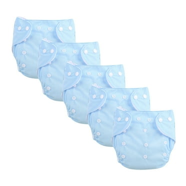 Uanit Washable Cloth Diapers for Babies,Snap Adjustable Reusable Waterproof Baby Nappy Cover Cloth Diaper with Adjustable Wrap for 0-3 Years (One Size)