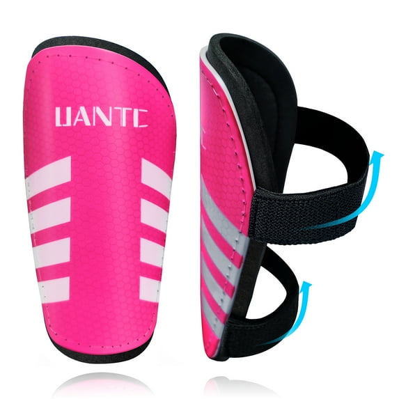 Uantc Lightweight Unisex Kid Adult Soccer Shin Guard, EVA Foam Rose Red, 5.70 x 3.80 x 1.15 inches