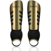 Uantc Shin Guards - Shin Guards with Ankle Protection Cushion Protection Reduce Shocks and Injuries - Kids Soccer Shin Guards with Adjustable Straps for Boys/Girls - Shin Guards Soccer Youth GlodenXS