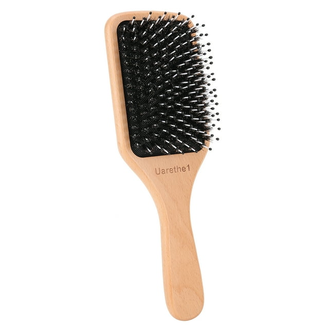 Uarethe1 Hair Brush Boar Bristle Hairbrush for Women Men Curly Long Wet