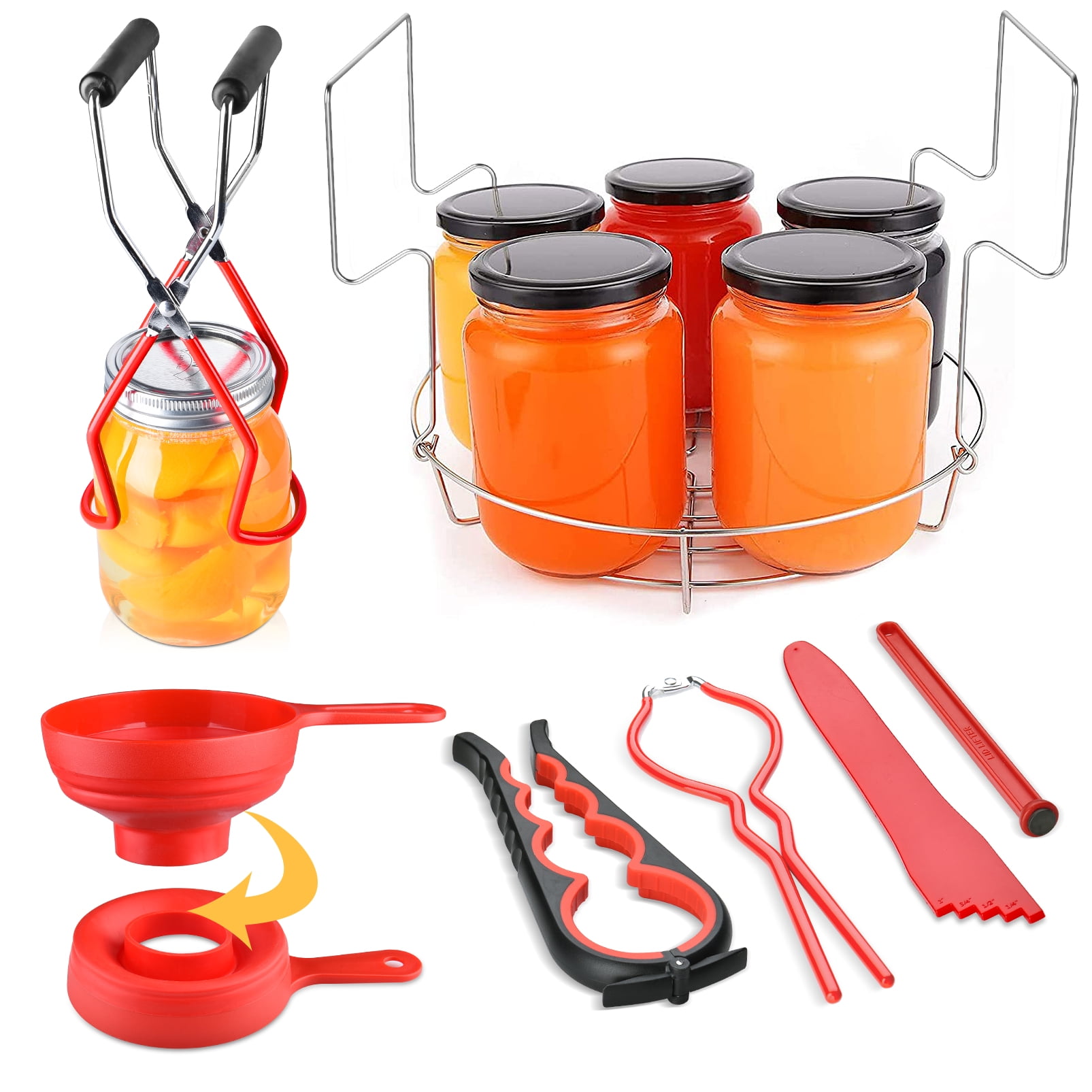Canning Supplies, Starter Kit Canning Tools Set, Stainless Steel Canning Set  With Canning Rack, Canning Tongs, Jar Lifter, Durable Multifunctional  Canning Kit For Canning Pot Home, Kitchen Stuff - Temu
