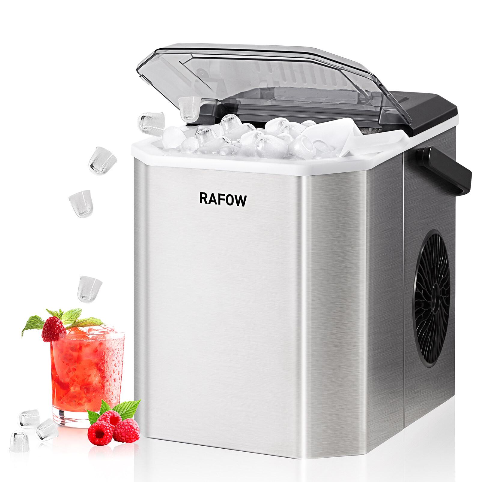 Uarter Countertop Ice Makers, Portable Ice Maker Machine 26Lbs/24H Self