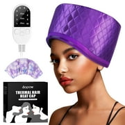 Uarter Hair Dryer Hood Practical Hair Steamer Cap Deep Conditioning Women Heating Thermal Heat Cap with 3 Mode Temperature Control, Purple
