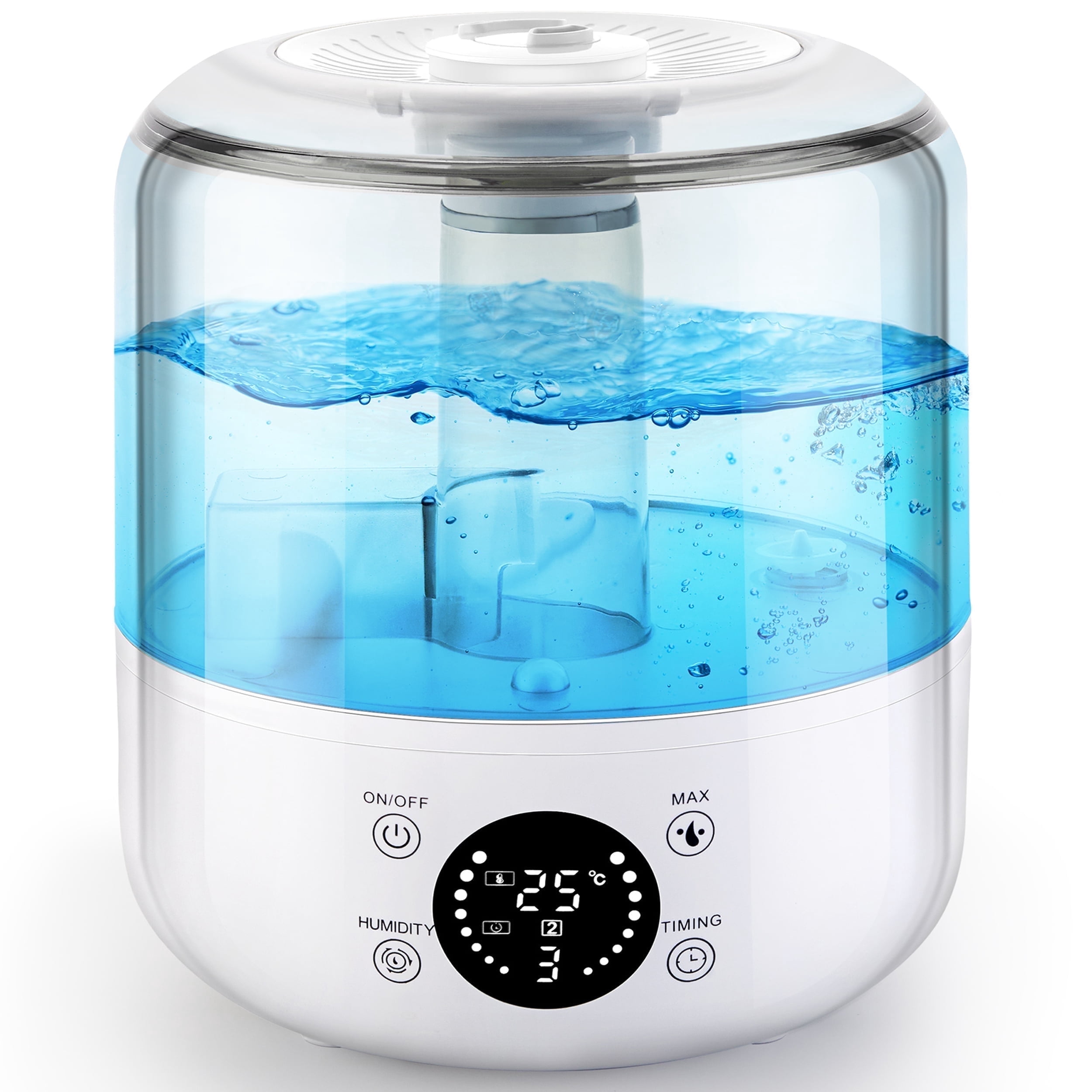 Uarter Humidifier 3L Cool Mist Top-Fill Ultrasonic Humidifiers, Easy to Clean & Fill Auto Off,  28dB Quiet Vaporizer Humidifiers for Home Bedroom, Touch Control