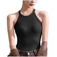 thumbnail image 1 of Uaswgudfs 2025 Women's Ribbed Knit Tank Tops Sleeveless Cami Racerback Halter Crewneck Shirts Movement Casual Blouse, 1 of 6