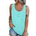 thumbnail image 1 of Uaswgudfs 2025 Women's Trendy Henley Tank Top - Loose Fit Casual Flowy Sleeveless Summer Top with Crew Neck, 1 of 7