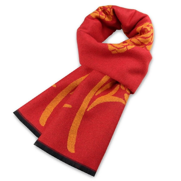 Uaswgudfs 2026 New Arrival Men's Winter Scarf, Faux Silk Plush Warm Neck Warmer, Simple Color Block Design, Soft & Cozy Men's Scarf