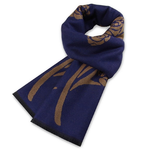 Uaswgudfs 2026 New Arrival Men's Winter Scarf, Faux Silk Plush Warm Neck Warmer, Simple Color Block Design, Soft & Cozy Men's Scarf