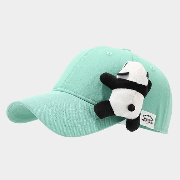 Uaswgudfs 3D Cute Cartoon Panda Baseball Cap Adjustable Snapback Sun Hat UV Protection Cotton Summer Hat for Women
