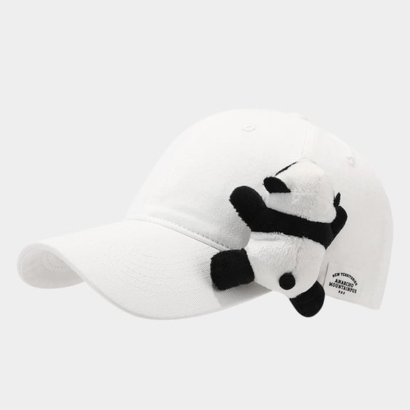 Uaswgudfs 3D Cute Cartoon Panda Baseball Cap Adjustable Snapback Sun Hat UV Protection Cotton Summer Hat for Women