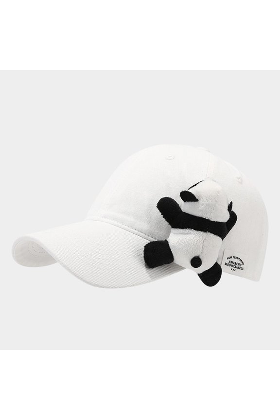 3D Cute Cartoon Panda Baseball Cap Adjustable Snapback Sun Hat UV Protection Cotton Summer Hat for Women