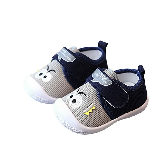 Uaswgudfs Baby First Walking Shoes Infant Boys Girls Soft Sole Non Slip Canvas Squeaky Shoes Lightweight Sneakers, 0-18M