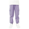 thumbnail image 1 of Uaswgudfs Boys' Sweatpants Cargo Jogger Pants Elastic Waist Active Pants with Multi Pockets, 8-14T, 1 of 7