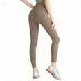 thumbnail image 1 of Uaswgudfs Breathable High-Waisted Yoga Pants - Stretch Fabric for Women's Athletic Gym Workouts & Support Coffee S, 1 of 3