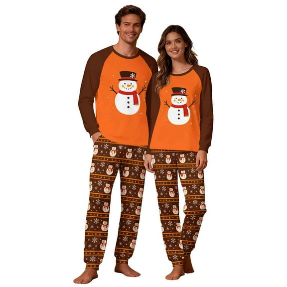 Uaswgudfs Christmas Family Matching Pajamas Mom’s Set, Snowman Print Long Sleeve Crew Neck Top Dual Pocket Pants, Festive Holiday Sleepwear for Mom – Walmart Bestseller
