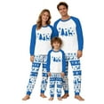 thumbnail image 1 of Uaswgudfs Christmas Family Matching Pajamas Set, Reindeer & Star Print Long Sleeve Raglan Top + Dual Pocket Pants, Festive Holiday Sleepwear for – Walmart Bestseller, 1 of 5