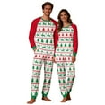 thumbnail image 1 of Uaswgudfs Christmas Family Matching Pajamas Set, Reindeer & Tree Print Long Sleeve Raglan Top + Dual Pocket Pants, Festive Holiday Sleepwear for – Walmart Bestseller, 1 of 5