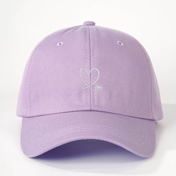 Uaswgudfs Embroidered Double Heart Baseball Cap - Unisex Soft Top Dad Hat, Outdoor Sun Protection Trucker Hat for Women & Men, Stylish Casual Daily Wear Headwear