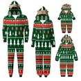 thumbnail image 1 of Uaswgudfs Family Matching Christmas Pajamas Set Xmas Pjs Set Soft Long Sleeve Sleepwear Elk Antler Hooded Jumpsuit Loungewear, 1 of 7