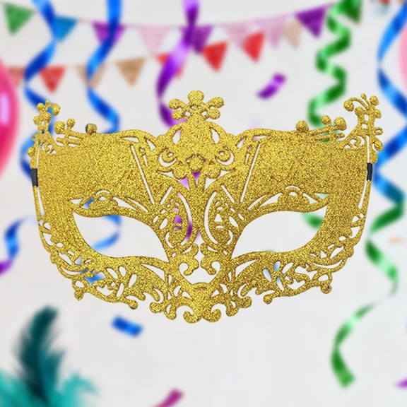 Uaswgudfs Glitter Carnival Mask Unisex, Masquerade Eye Mask for Women Men,Mardi Gras Party Costume with Feather Detail