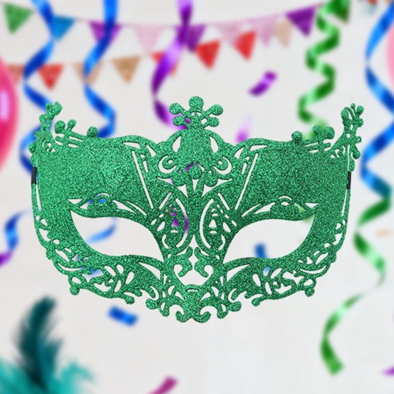 Uaswgudfs Glitter Carnival Mask Unisex, Masquerade Eye Mask for Women Men,Mardi Gras Party Costume with Feather Detail