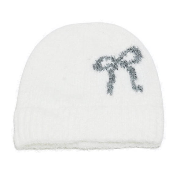 Uaswgudfs Knitted Beanie Women Men Streetwear Hip Hop Warm Cozy Skullcap Casual Trendy Bowknot Beanie