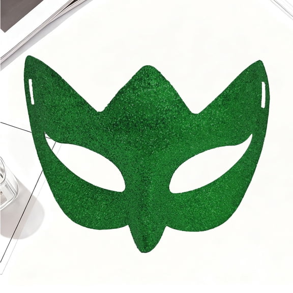 Uaswgudfs Men's Carnival Costume Half Face Mask with Glitter Accents - Party Prop for Halloween, Masquerade, Role Play