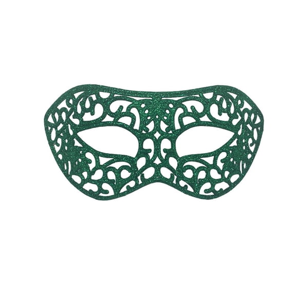 Uaswgudfs Men's Carnival Costume Half Face Mask with Glitter Accents - Party Prop for Halloween, Masquerade, Role Play