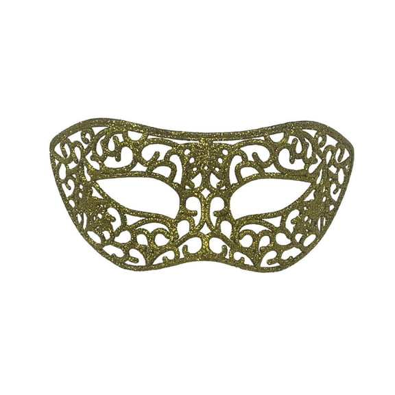 Uaswgudfs Men's Carnival Costume Half Face Mask with Glitter Accents - Party Prop for Halloween, Masquerade, Role Play