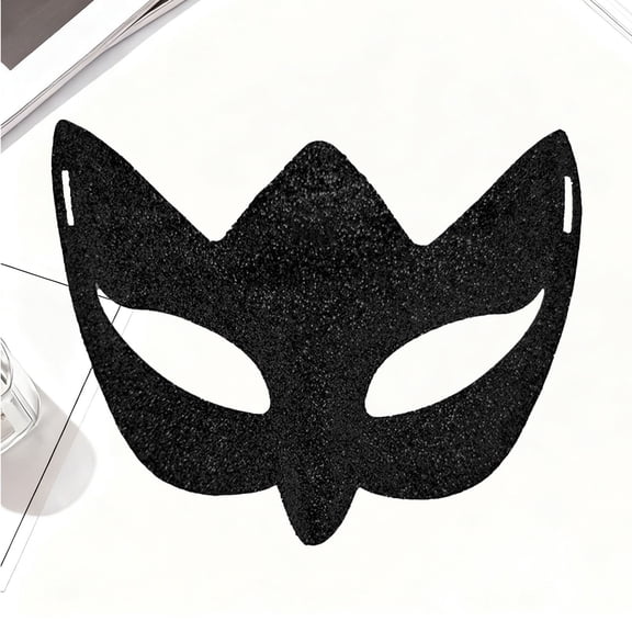 Uaswgudfs Men's Carnival Costume Half Face Mask with Glitter Accents - Party Prop for Halloween, Masquerade, Role Play