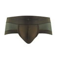 thumbnail image 1 of Uaswgudfs Mens Underwear Cotton Mesh Thongs Short Leg Low Rise Breathable Underpants Army Green L, 1 of 2